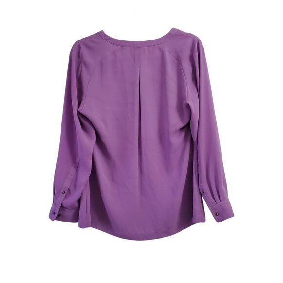 Soft Surroundings Blouse Small Purplw Periwinkle Top Lightweight 25304 - Picture 4 of 8
